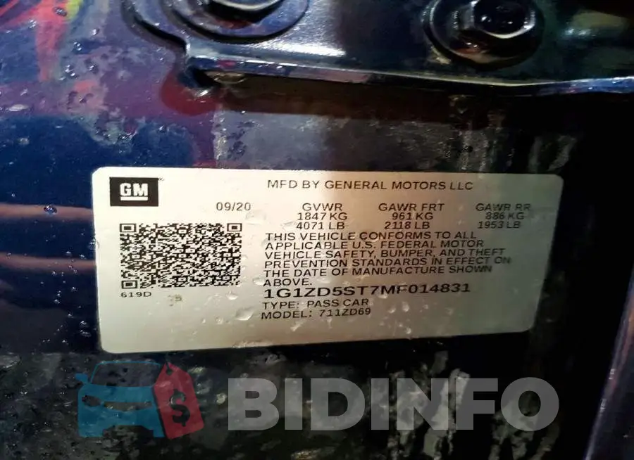1G1ZD5ST7MF014831 Photo# 12