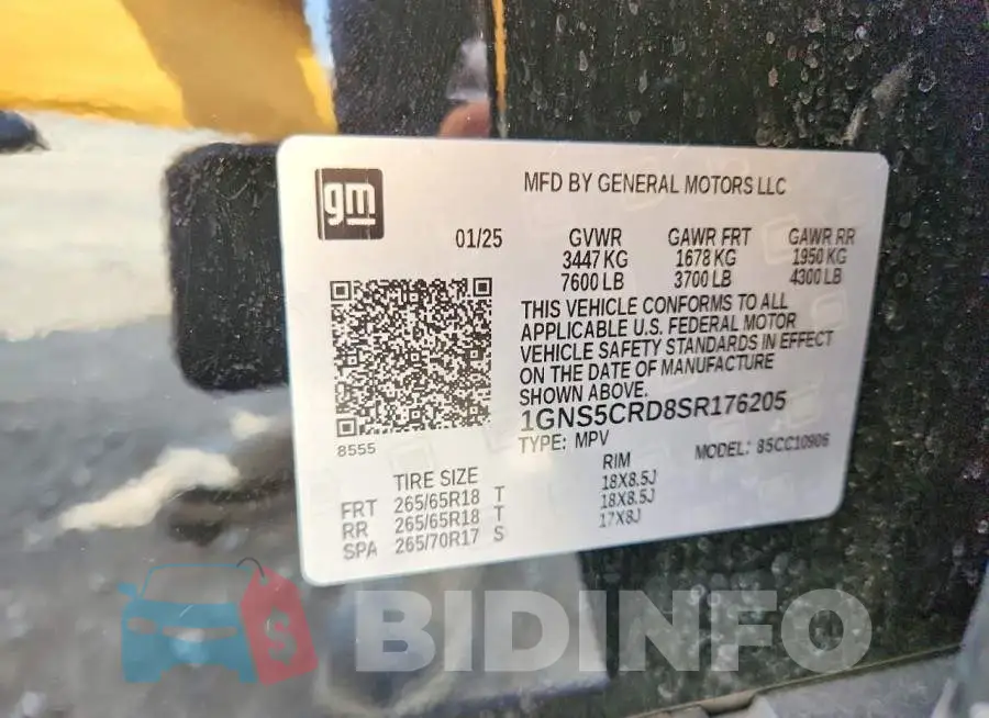 1GNS5CRD8SR176205 Photo# 14