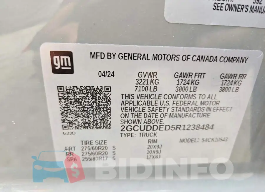 2GCUDDED5R1238484 Photo# 13