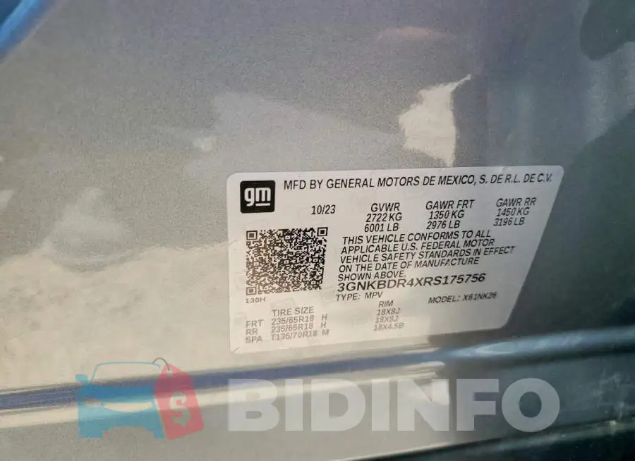 3GNKBDR4XRS175756 Photo# 13