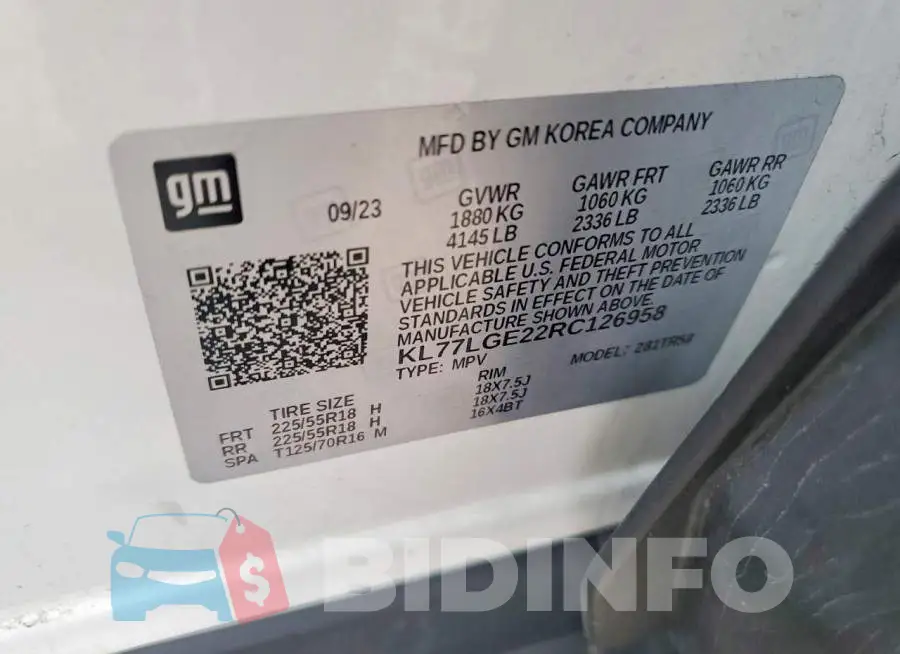 KL77LGE22RC126958 Photo# 12