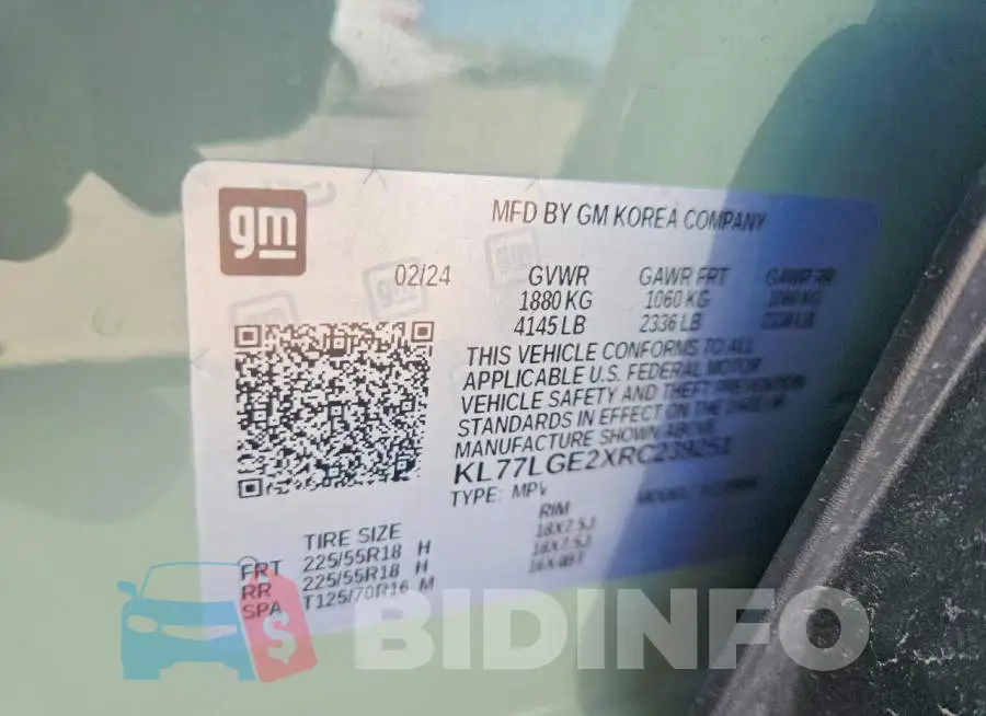 KL77LGE2XRC239251 Photo# 12