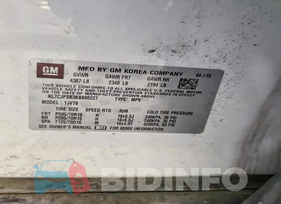 KL7CJPSB3KB898227 Photo# 12