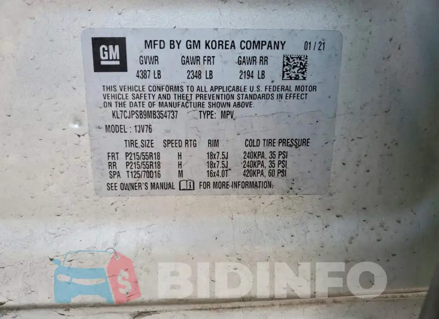 KL7CJPSB9MB354737 Photo# 13
