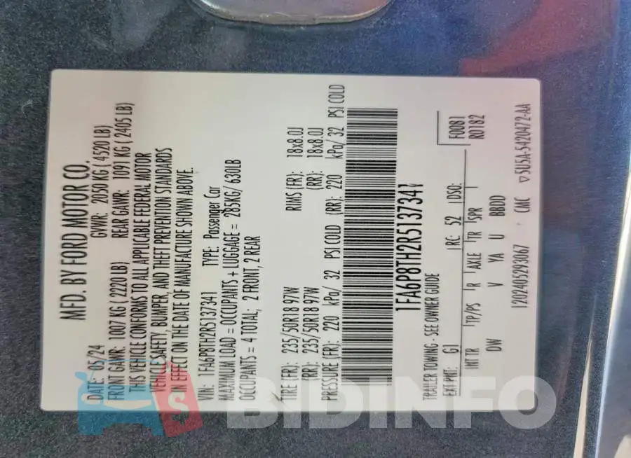 1FA6P8TH2R5137341 Photo# 13