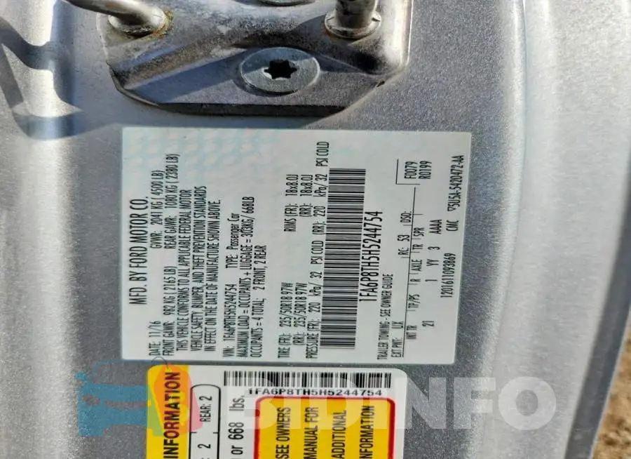 1FA6P8TH5H5244754 Photo# 13