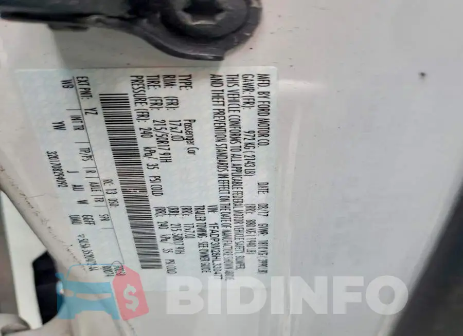 1FADP3M28HL330477 Photo# 12