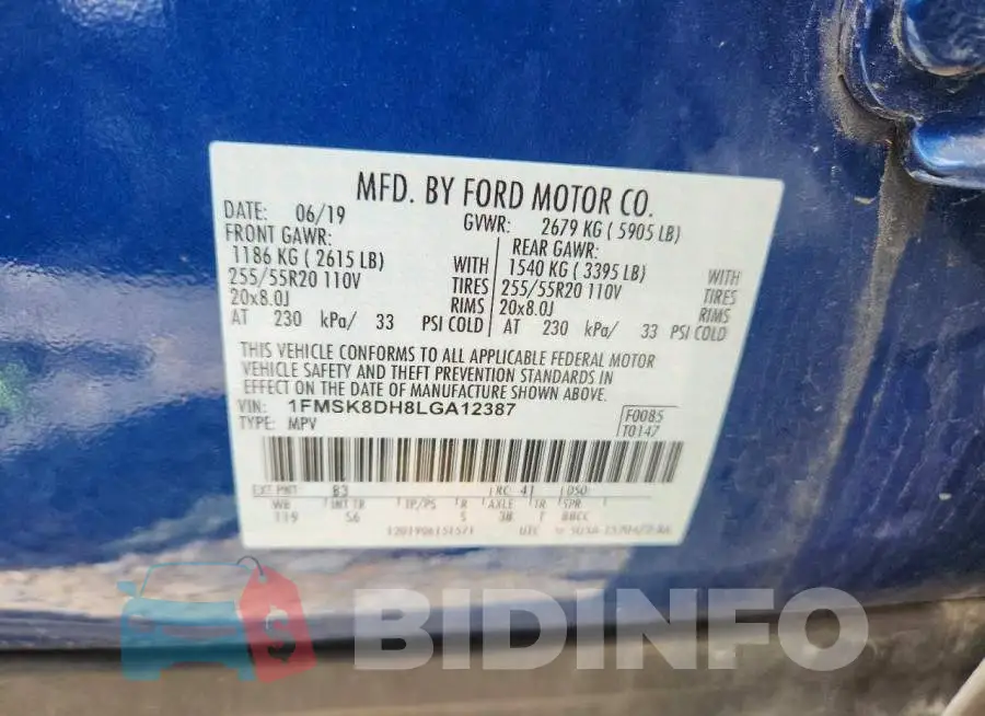 1FMSK8DH8LGA12387 Photo# 13