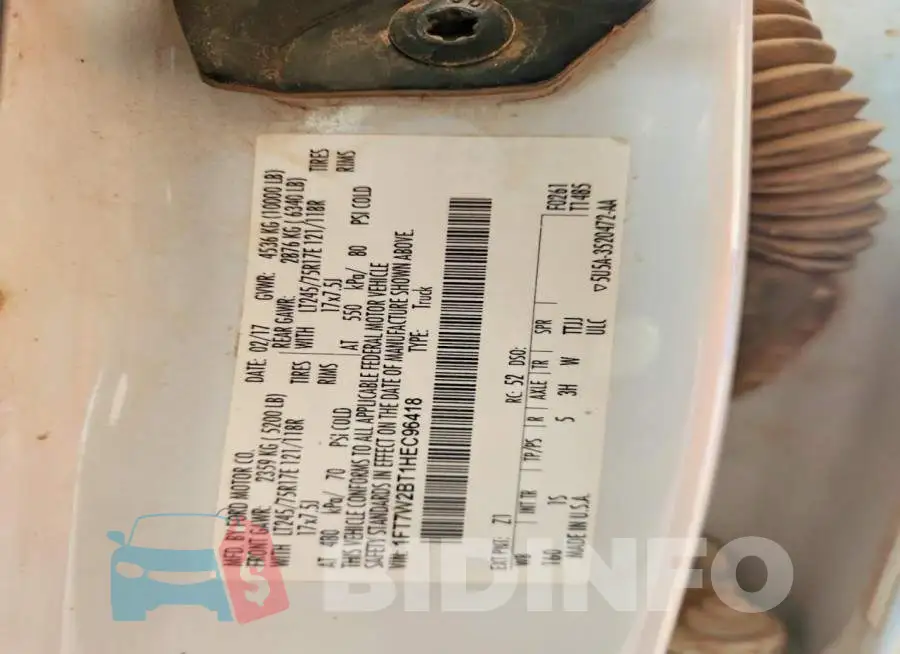 1FT7W2BT1HEC96418 Photo# 12