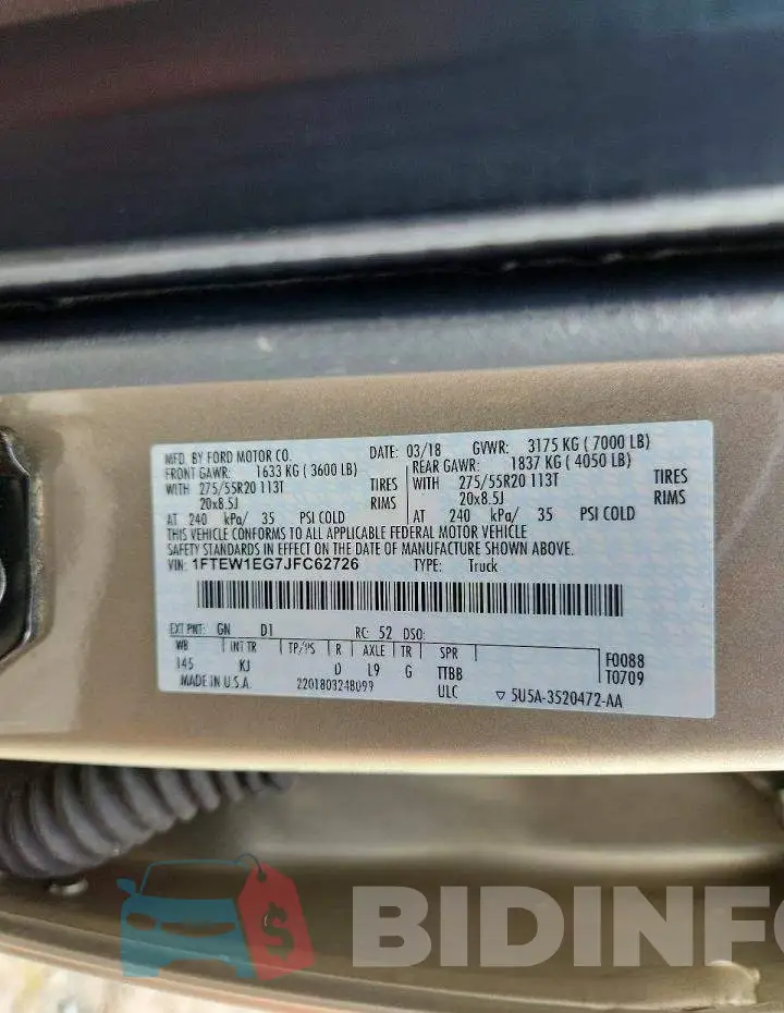 1FTEW1EG7JFC62726 Photo# 12