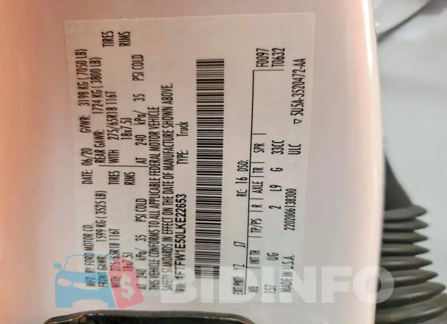 1FTFW1E50LKE22653 Photo# 12