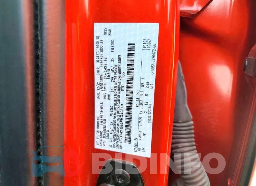 1FTFW1E85PKD40319 Photo# 13