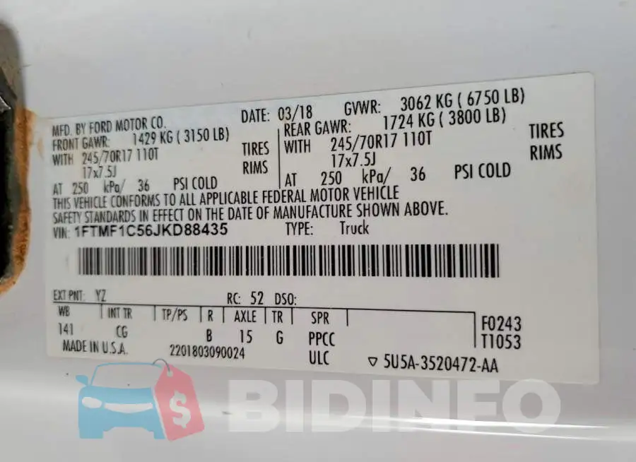 1FTMF1C56JKD88435 Photo# 12