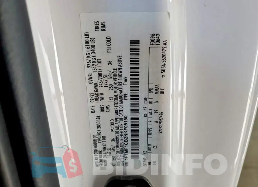 1FTMF1CB2NKF05150 Photo# 12