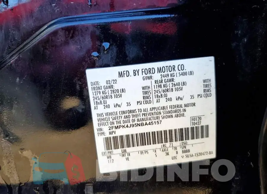 2FMPK4J95NBA45157 Photo# 12
