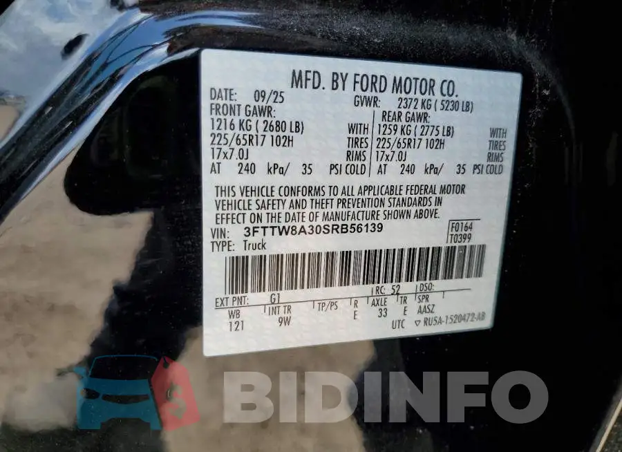 3FTTW8A30SRB56139 Photo# 13