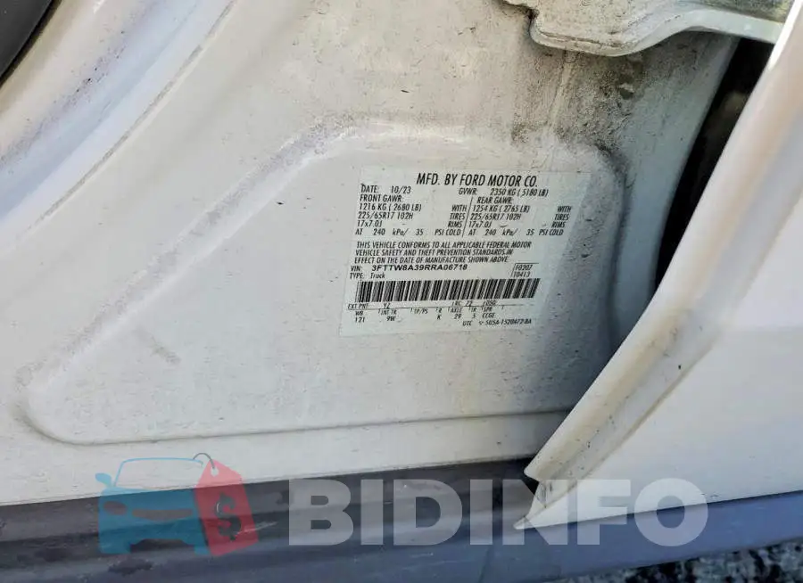 3FTTW8A39RRA06718 Photo# 12