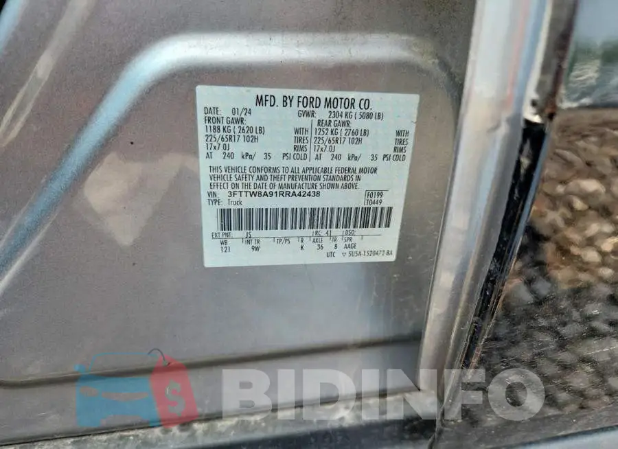 3FTTW8A91RRA42438 Photo# 12