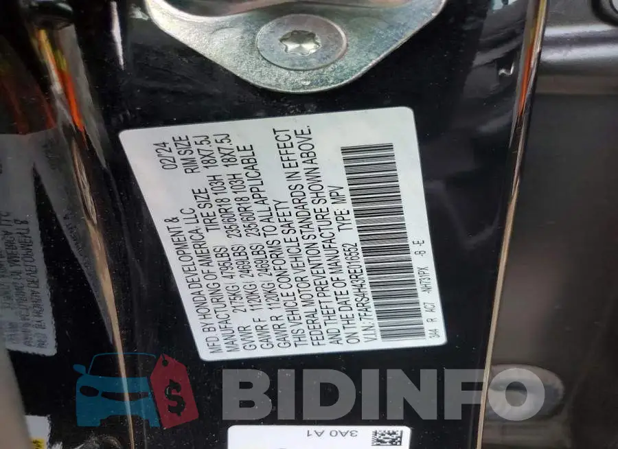 7FARS4H43RE016552 Photo# 13