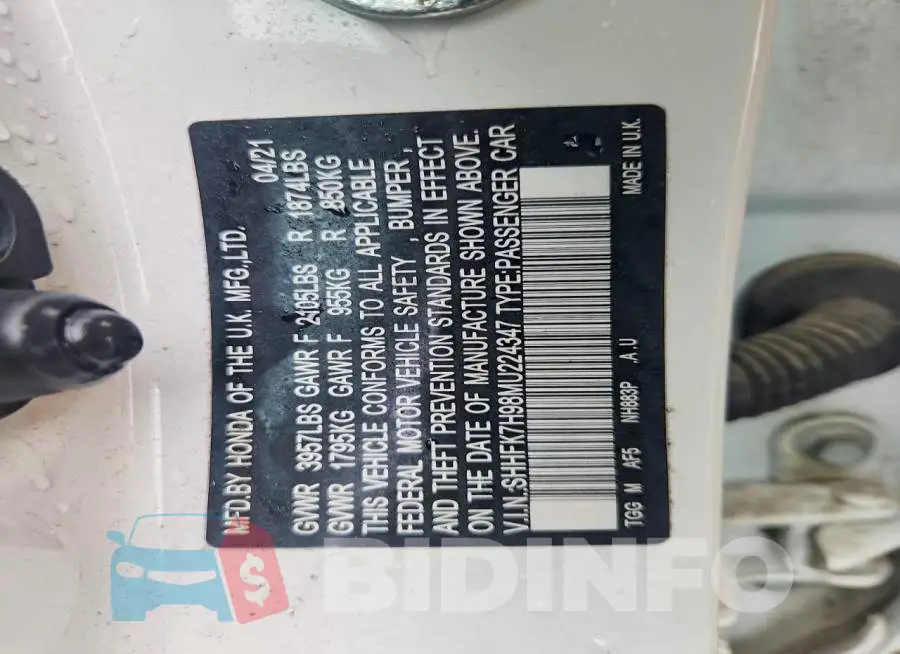 SHHFK7H98MU224347 Photo# 12