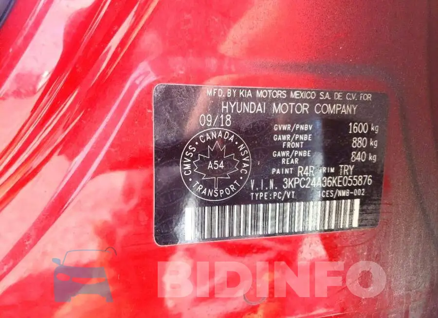 3KPC24A36KE055876 Photo# 12