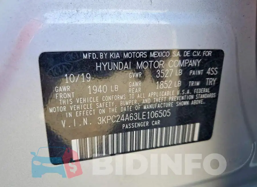 3KPC24A63LE106505 Photo# 12