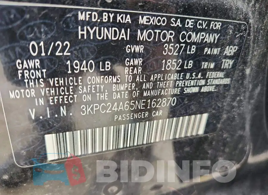 3KPC24A65NE162870 Photo# 12