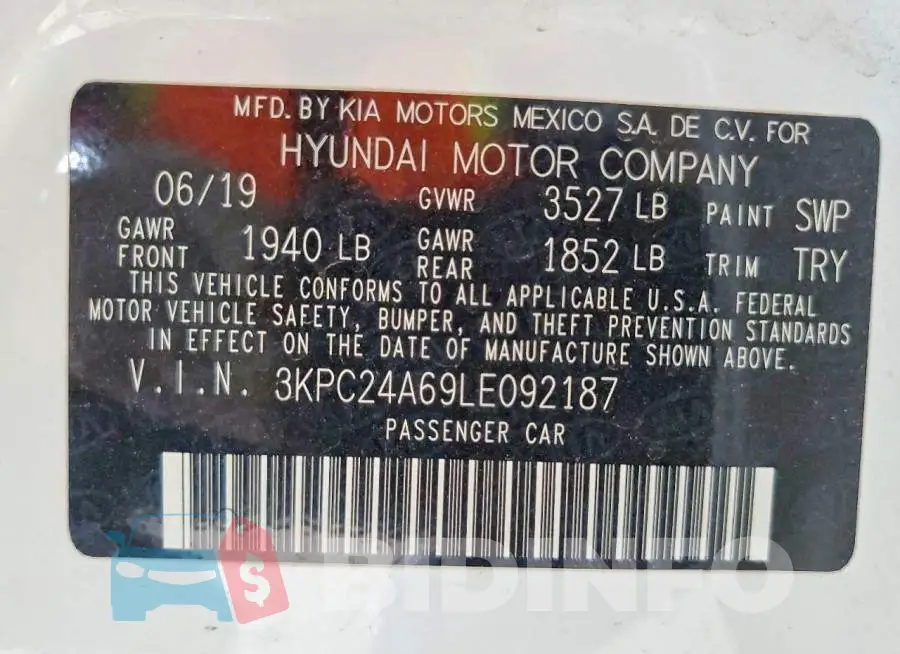 3KPC24A69LE092187 Photo# 12