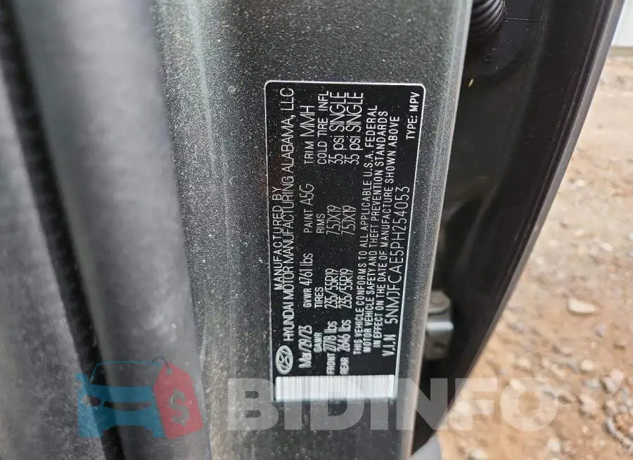 5NMJFCAE5PH254053 Photo# 13