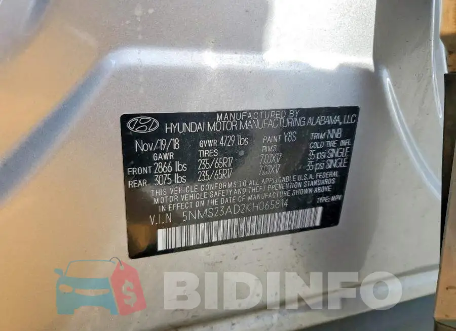 5NMS23AD2KH065814 Photo# 12