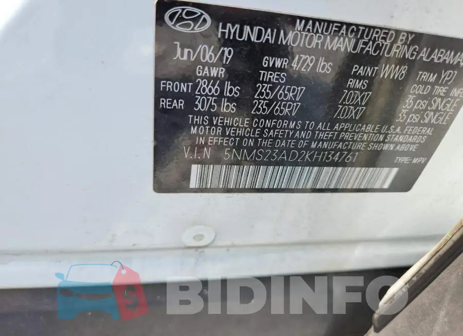 5NMS23AD2KH134761 Photo# 13