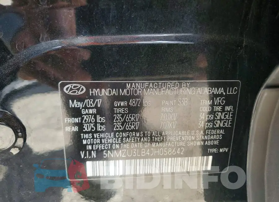 5NMZU3LB4JH058642 Photo# 13