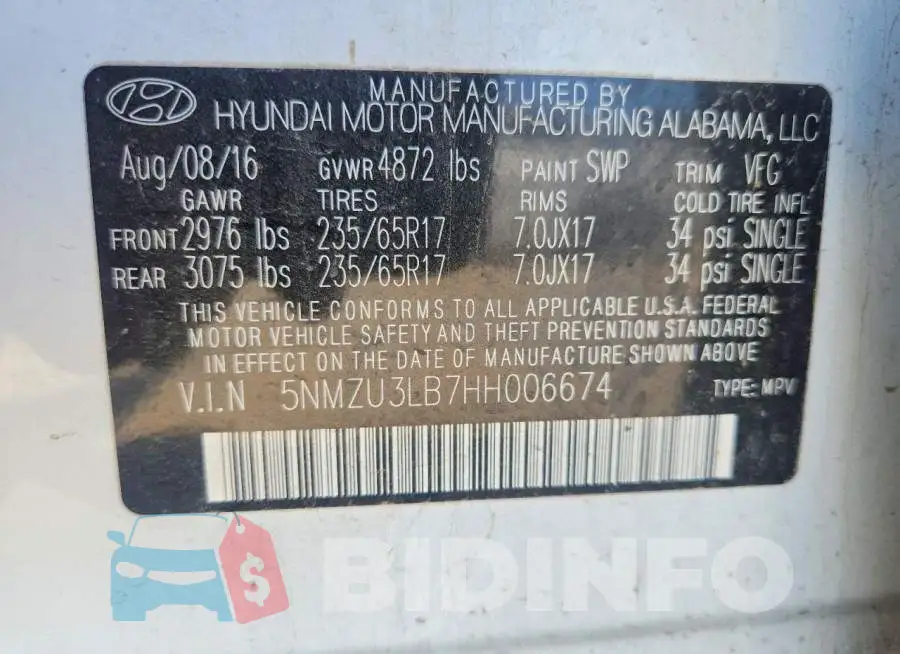 5NMZU3LB7HH006674 Photo# 12