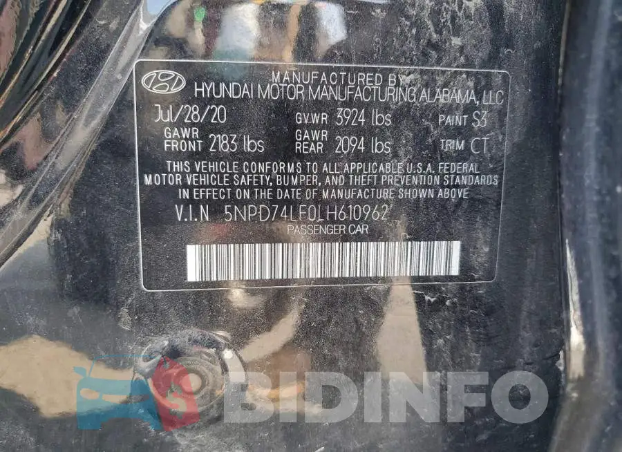 5NPD74LF0LH610962 Photo# 12