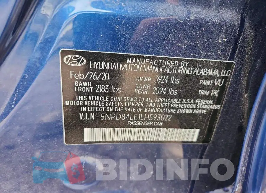 5NPD84LF1LH593022 Photo# 12