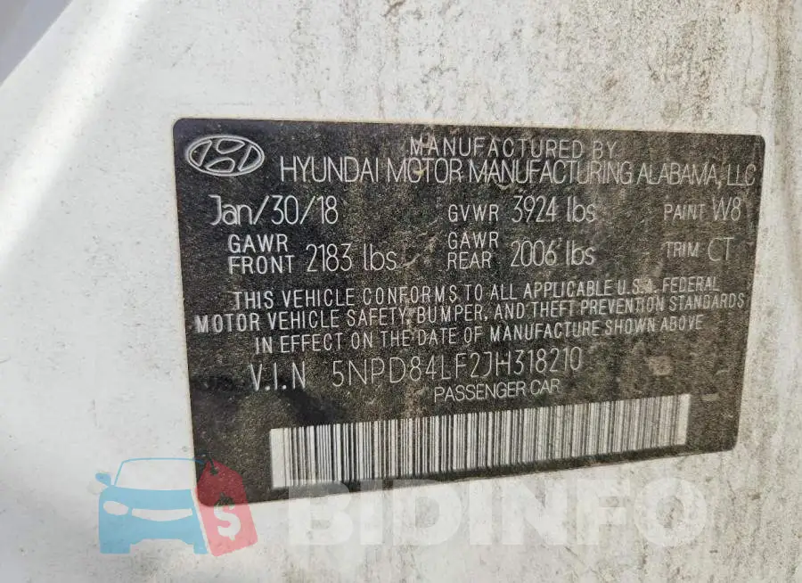 5NPD84LF2JH318210 Photo# 12