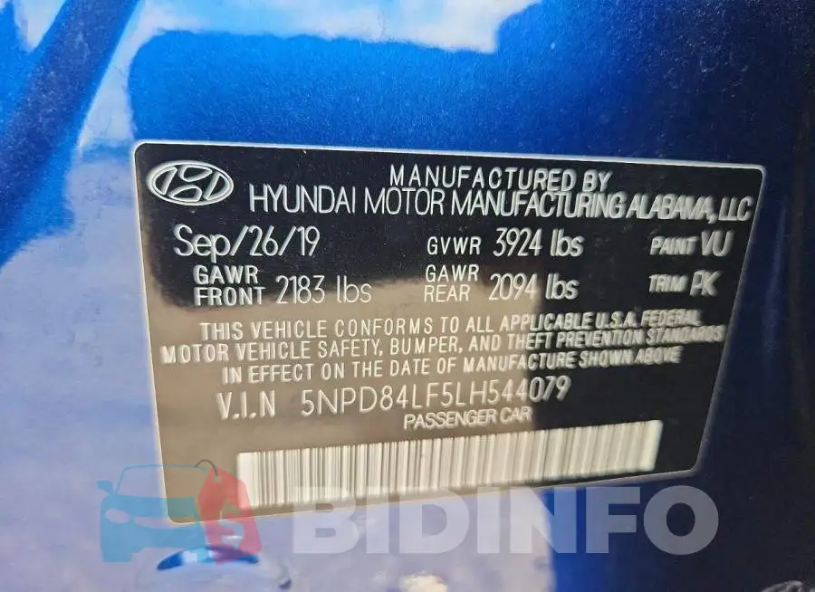 5NPD84LF5LH544079 Photo# 12