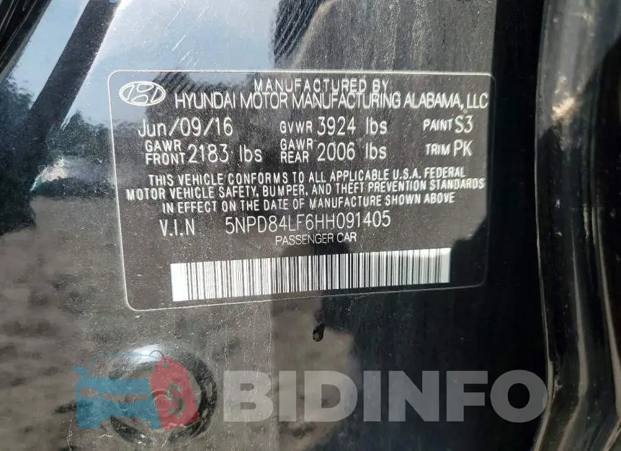 5NPD84LF6HH091405 Photo# 12