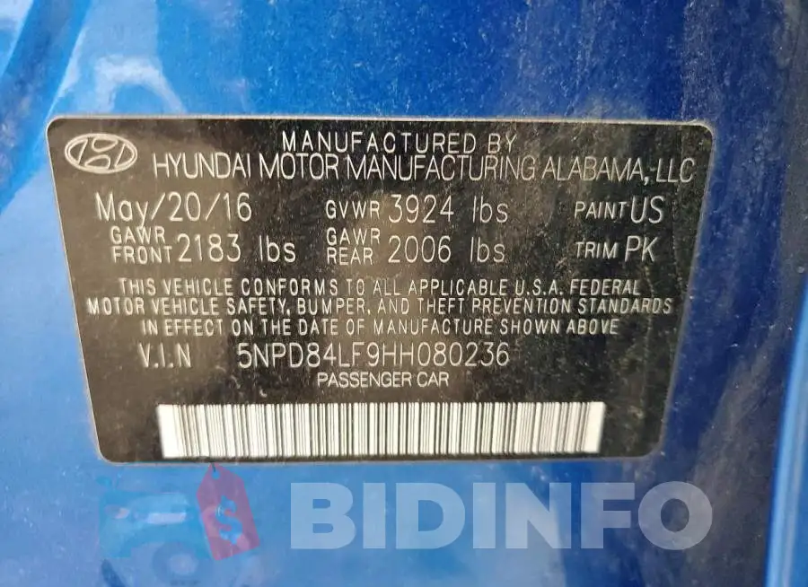 5NPD84LF9HH080236 Photo# 12
