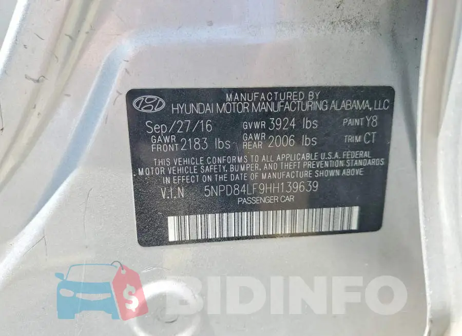 5NPD84LF9HH139639 Photo# 13