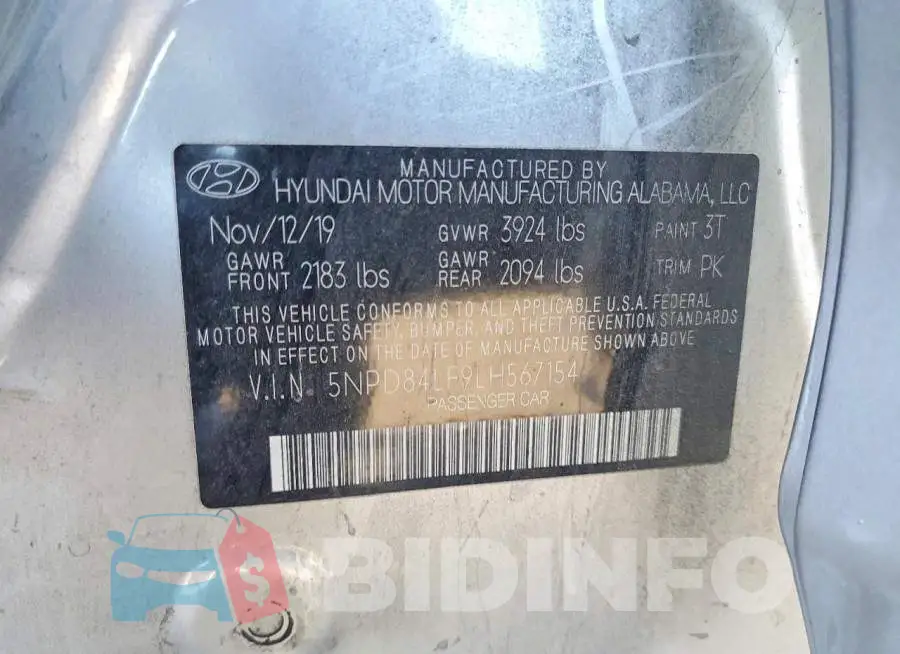5NPD84LF9LH567154 Photo# 12
