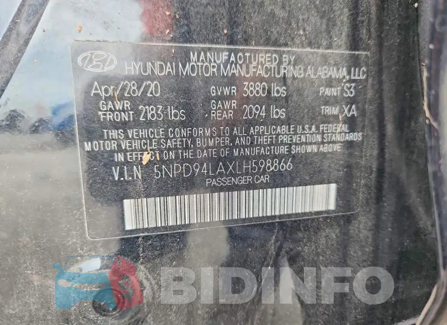 5NPD94LAXLH598866 Photo# 12
