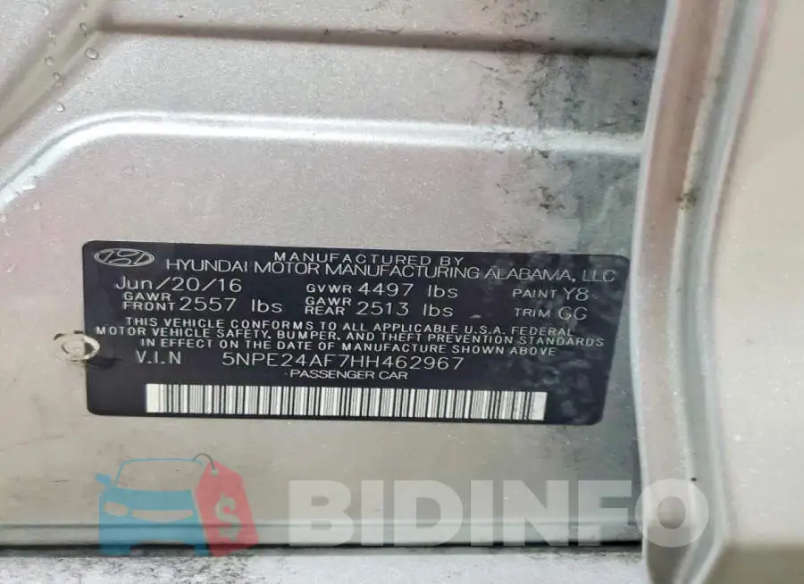 5NPE24AF7HH462967 Photo# 12