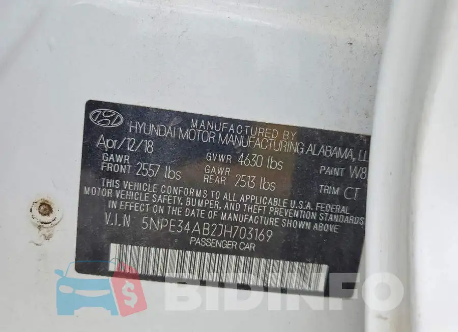 5NPE34AB2JH703169 Photo# 12