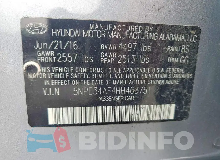 5NPE34AF4HH463751 Photo# 12