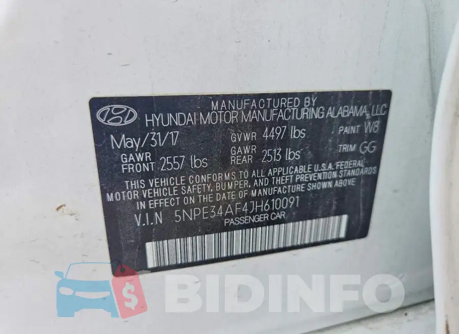 5NPE34AF4JH610091 Photo# 12