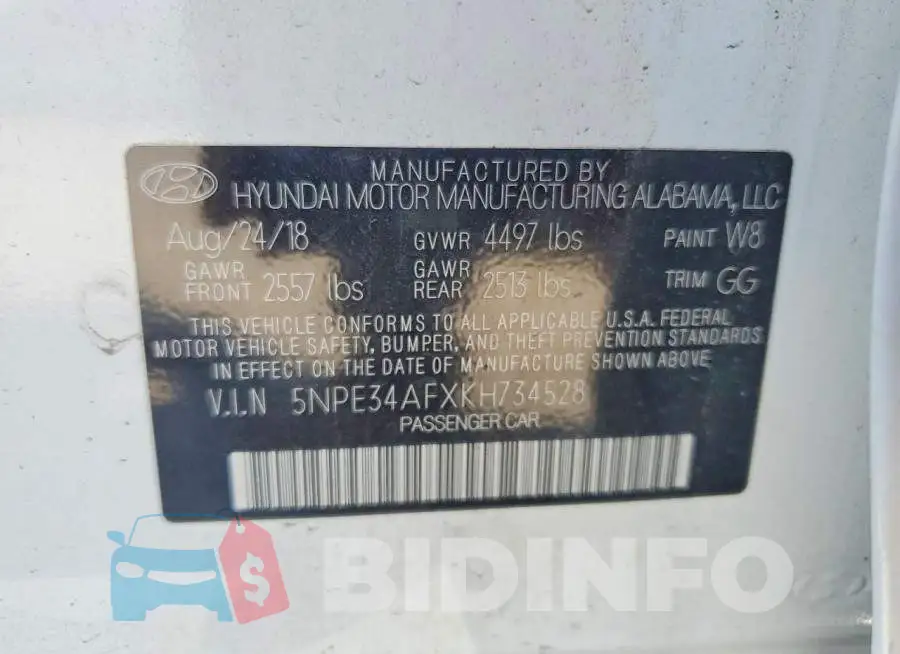 5NPE34AFXKH734528 Photo# 12