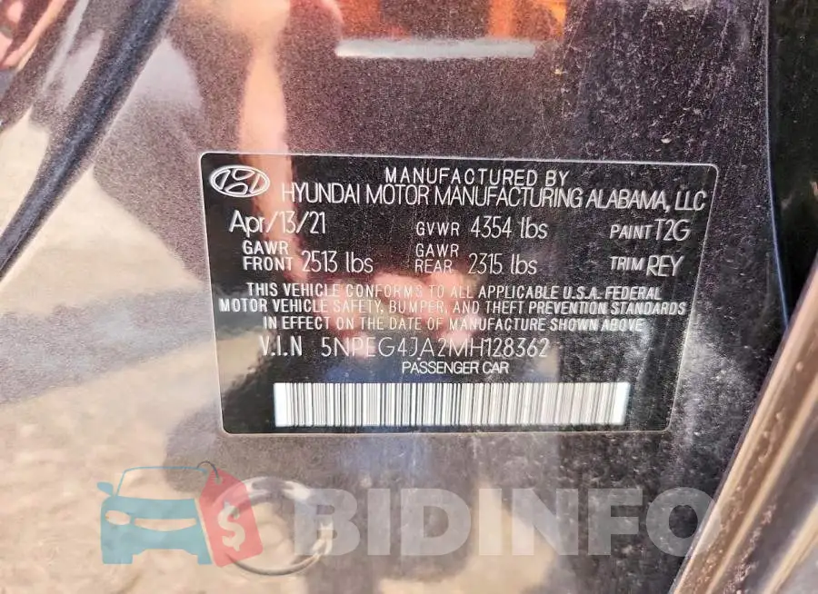 5NPEG4JA2MH128362 Photo# 12