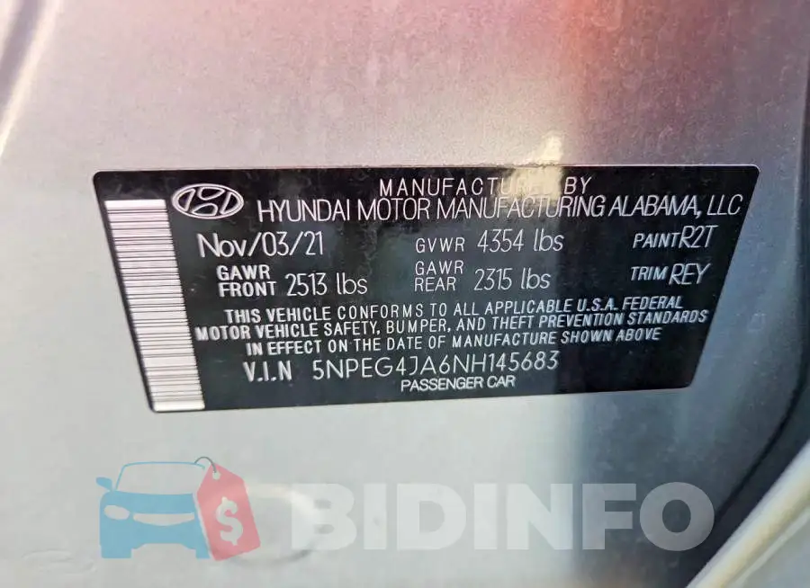 5NPEG4JA6NH145683 Photo# 12