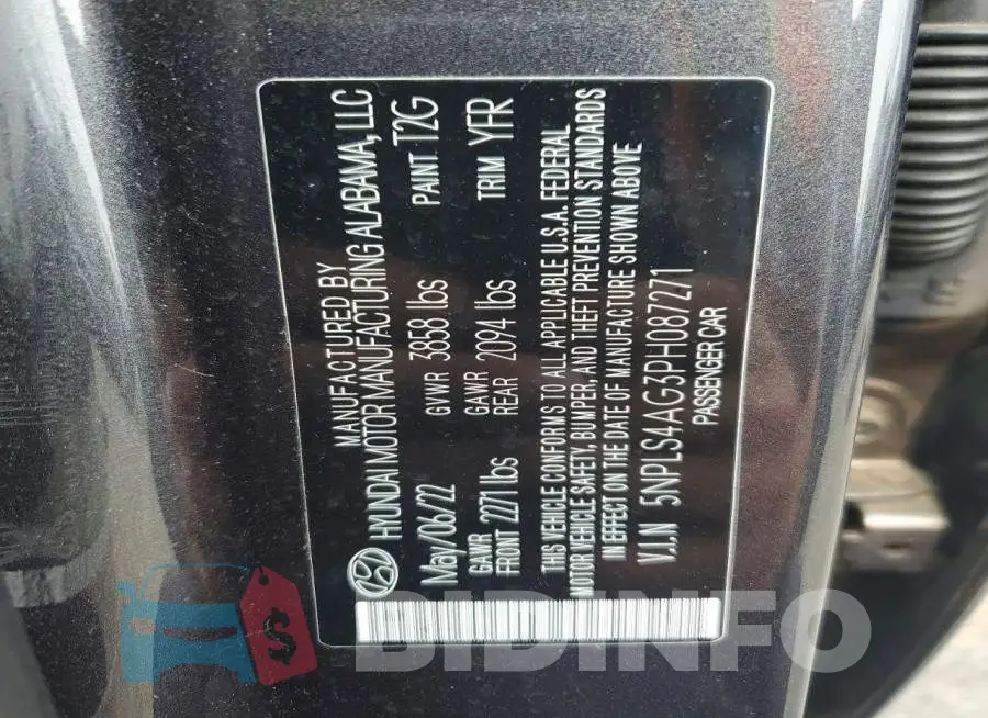 5NPLS4AG3PH087271 Photo# 12